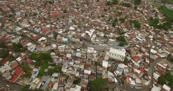 Flying Over a Big Latinoamerica Slum