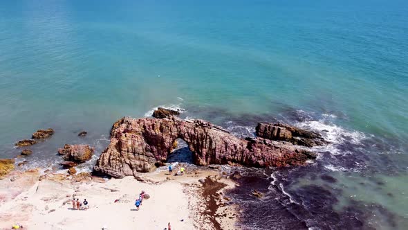 Jericoacoara Ceara Brazil. Scenic sand dunes and turquoise rainwater lakes