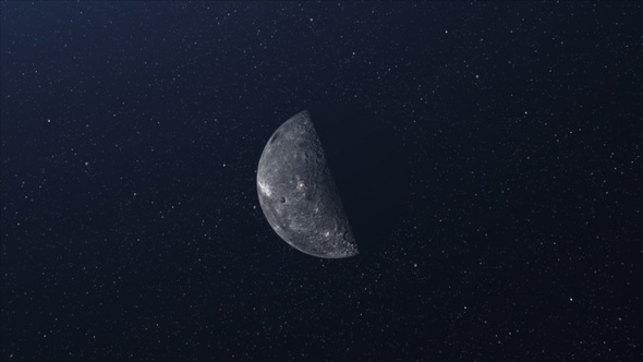 Asteroid meteor crash on moon surface