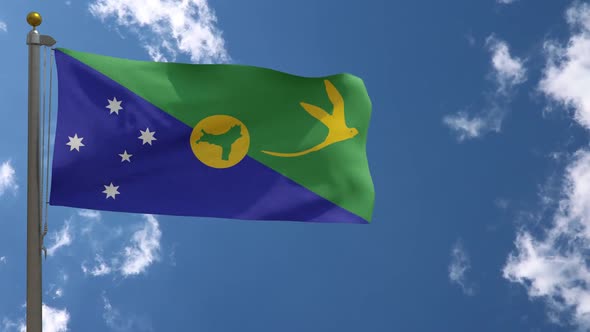 Christmas Island Flag (Australia) On Flagpole