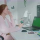 Female Designer Disagrees with Her Companion in a Videoconference - VideoHive Item for Sale