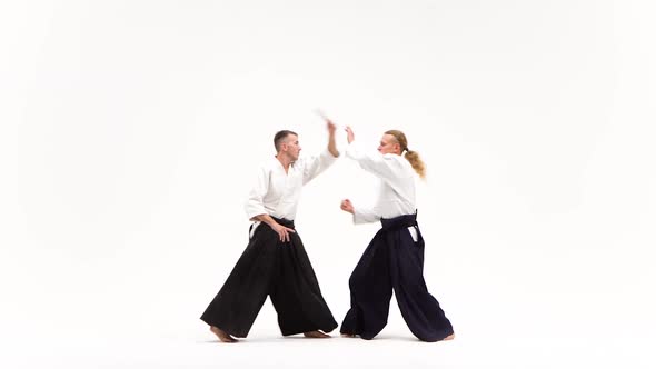 Two Fellows Showing Aikido Using Tanto