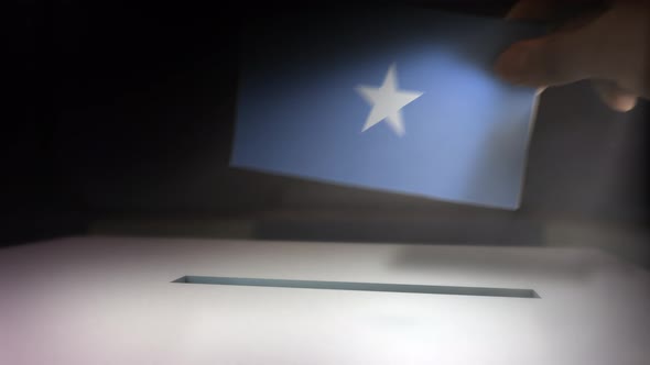 Compositing Hand Voting To Flag OF Somalia