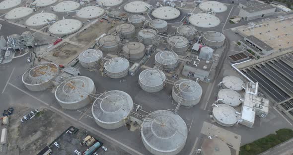 Circling Over A Water Treatment Plant