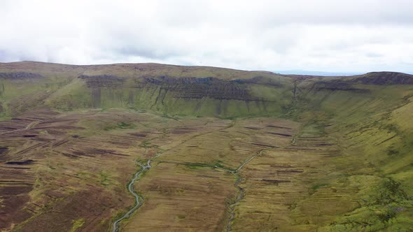 Aerial View of the Mountain Benbulbin in County Sligo Ireland