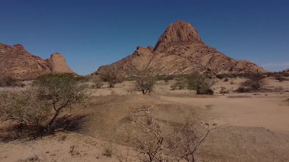 Stunning Erongo mountain in the desert of Namibia, beautiful view, Africa