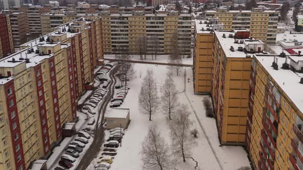 Soviet architecture in kivilinn Tartu old 9-floor buildings