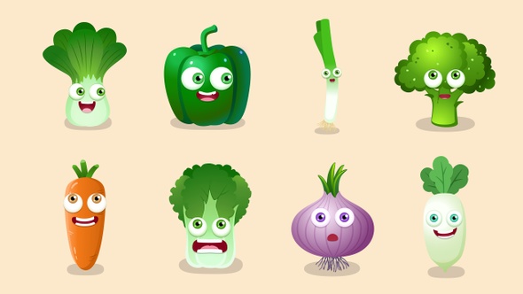 Cartoon Vegetables 2