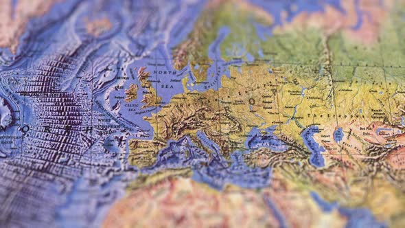 Europe Landscaped Paper Map, Slider Shot