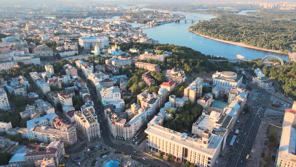 Aerial View of Kyiv By Day. Ukraine