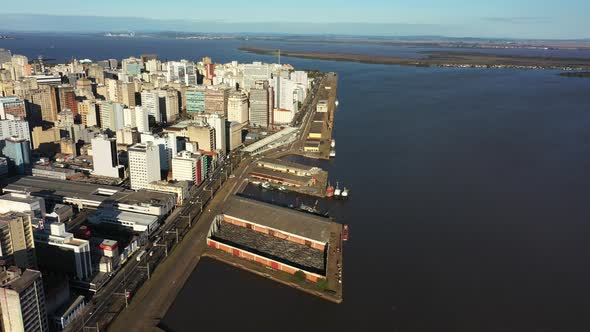 Porto Alegre Rio Grande do Sul Brazil. Downtown of coast city.