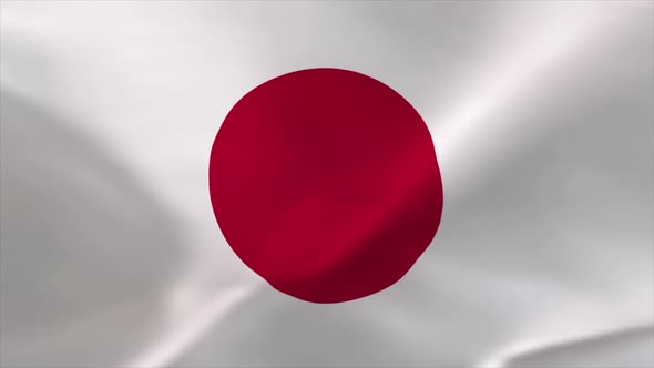 Japan Waving Flag Animation 4K Moving Wallpaper Background