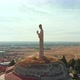 Aerial View of Statue Of The Christ Of The Otero In Palencia Spain - VideoHive Item for Sale