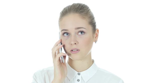 Phone Call, Business Woman Talking On Smartphone