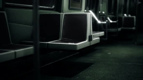 Inside of New York Subway Empty Car alt