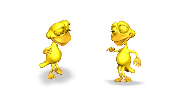 Yellow 3D Ducks - Dance Show 2