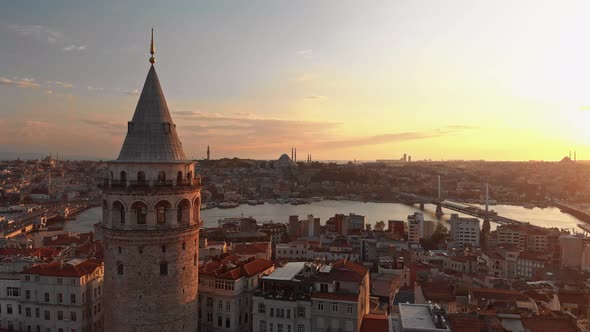 Galata Tower in Istanbul Turkey