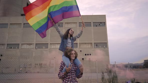 Cheerful Gay Pride and LGBT Demonstration