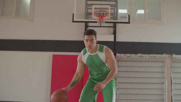 African American Basketball Player in Action