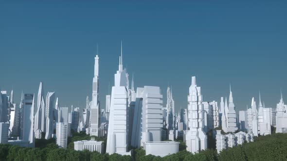 Futuristic Modern City Concept Background