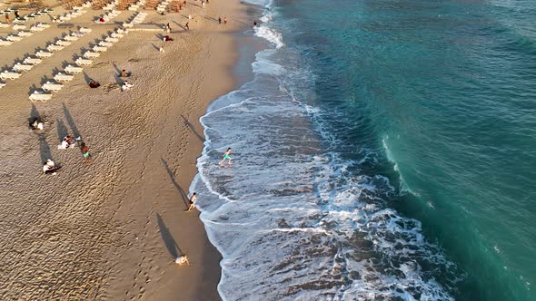 Cleopatra Beach aerial view 4 K Turkey Alanya