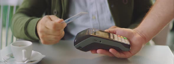 Paying by card on wireless terminal