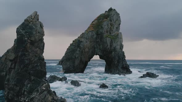 Crohy Head in Donegal Ireland ocean waves on rocks