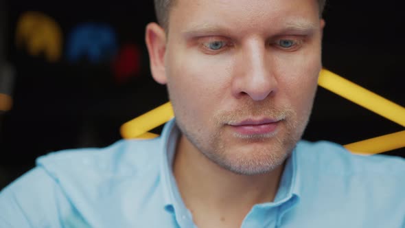 Portrait of a happy businessman, close-up