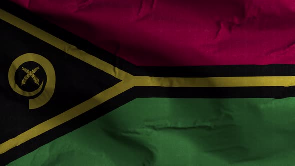 Vanuatu Flag Textured Waving Background 4K