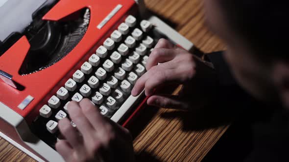 Typing on a Red Typewriter