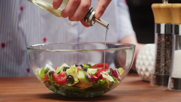 Chef Cooking Vegetable Salad