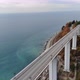 Aerial View of the Highway Viaduct on Concrete Pillars in the Mountains, Drone Flight Over  - VideoHive Item for Sale