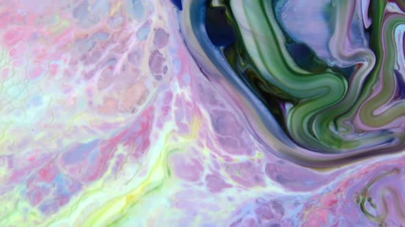 Abstract Hypnotizing In Detailed Surface Colorful Paint Spreads 7