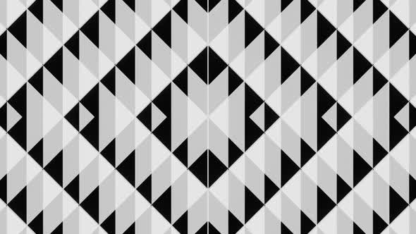 Looped Animation of Black and White Triangles 03