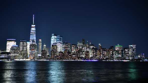 Timelapse of New York City Skyline.