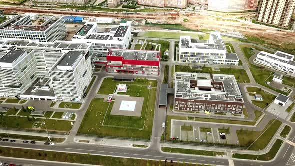 Helicopter Pad in a Hospital for Patients with Coronavirus