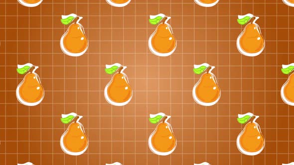 Pear Fruits Food Animation Background