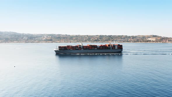 Container Cargo Ship in the Ocean