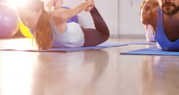 Group of people exercising