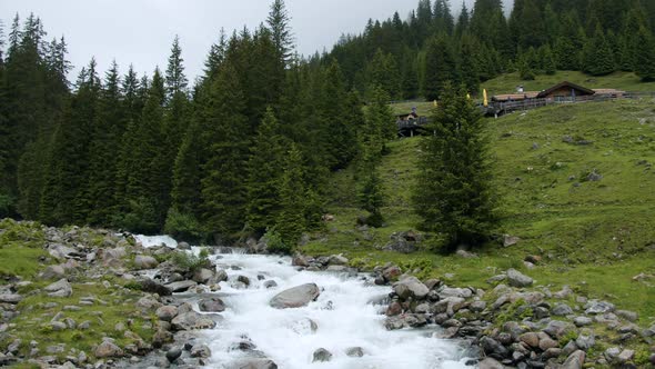 Grawa Waterfall in Stubai Austria