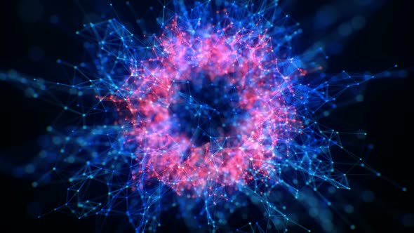 4K Motion Plexus Colorful Background alt