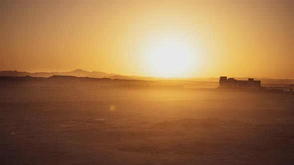 Sundown in Egypt Desert Timelapse Background