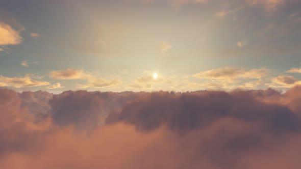 Fly Above Clouds Loopable 4K