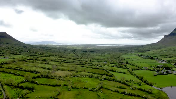 Aerial View of Glencar Lough in Ireland