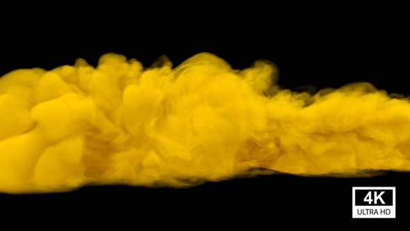 Yellow Smoke Slow Motion 4K alt