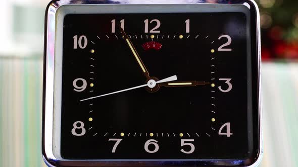 Black Colored Old Mechanical Clock Working alt