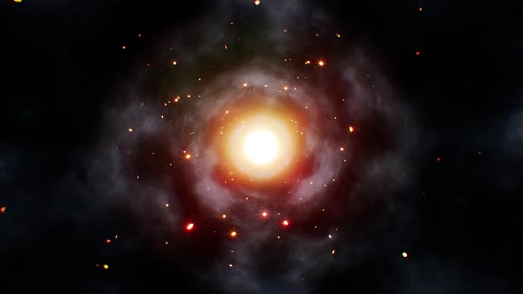 Space Nebula Fire Energy Loop 4K