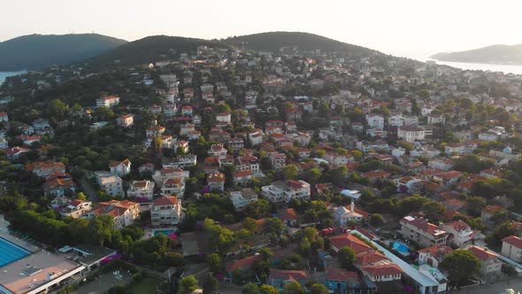 Aerial View of Princes Islands in Istanbul Turkey - Büyükada Adalar