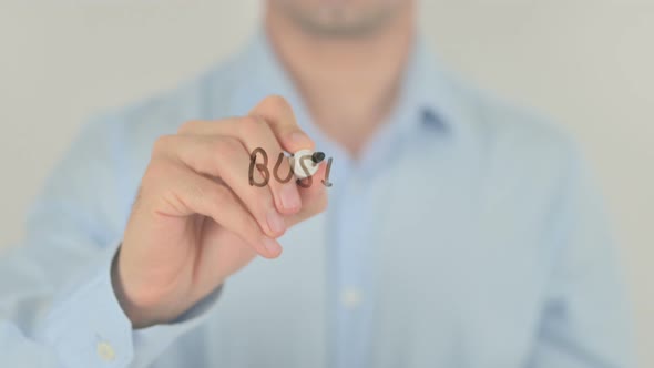 Business Administration, Writing on Transparent Screen