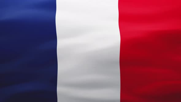 Wavy French Flag in  Texture Background